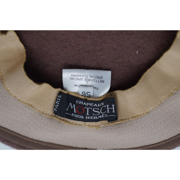 Vintage Chapeaux Motsch Pour Hermes’ Bicolor Wool Blend Hat Size 56 main image 9